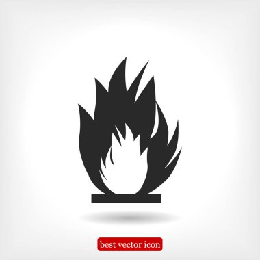 Yangın düz simgesi