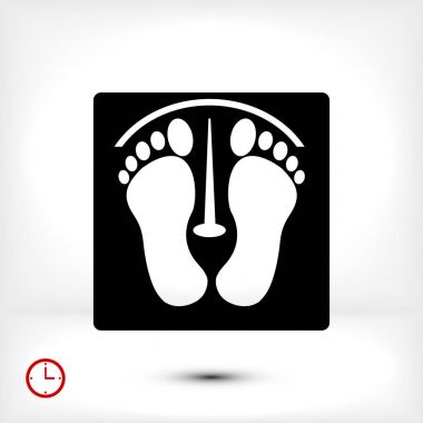 ayak izleri düz simgesi