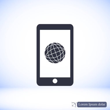 Akıllı Telefon Düz Simgesi