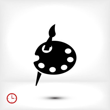 boya paleti ve fırça simgesi