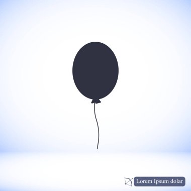 Balon düz simgesi