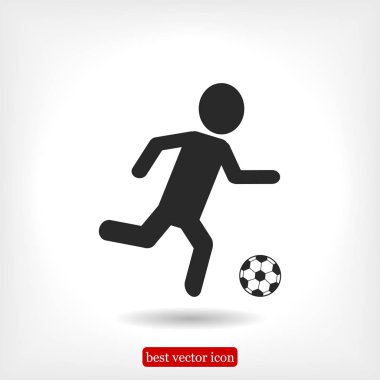 Raster sürüm. Futbol, Futbol oyuncular siluetleri