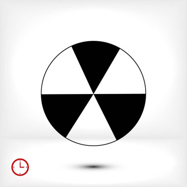 radyoaktif işareti metal varil simgesine püskürtülür 