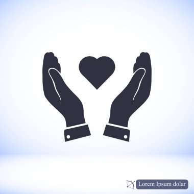 Ellerin simgesinde kalp