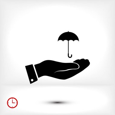 El simgesi olan şemsiye