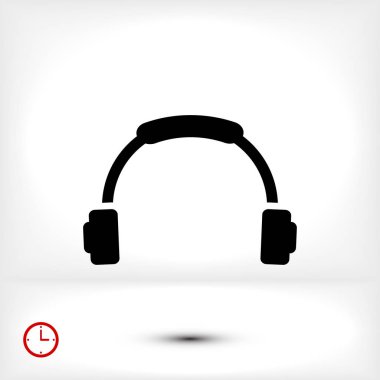 kulaklık yassı simgesi