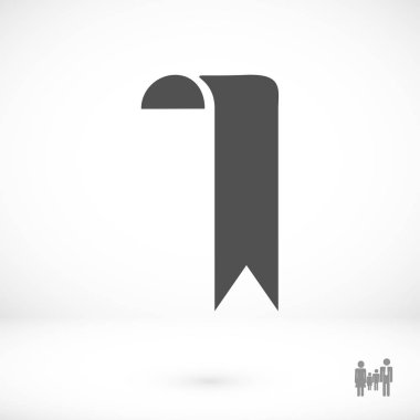 Kurdele düz simgesi