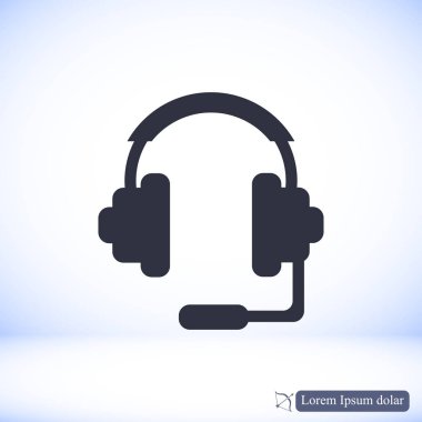 kulaklık yassı simgesi