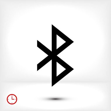 Bluetooth düz simgesi