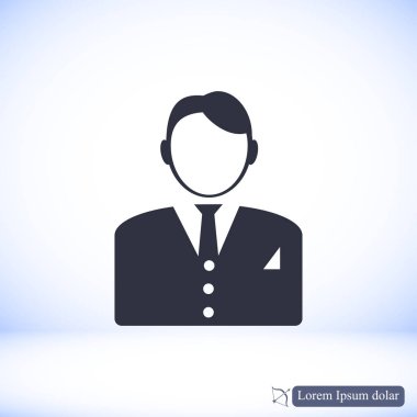 İşadamı Düz Simge