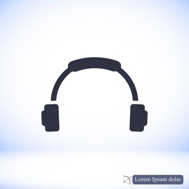 kulaklık yassı simgesi