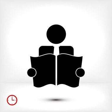 kitap okuyucu işareti simgesi 