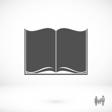 Kitap Düz Simgesi