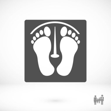 ayak izleri düz simgesi