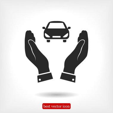 Ellerin simgesinde araba