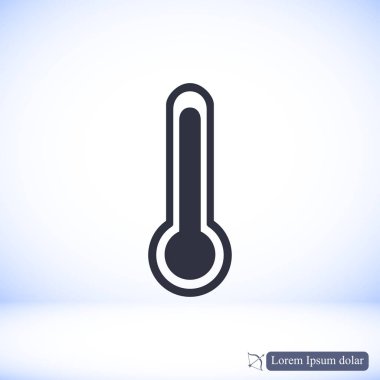 themperatures düz simgesi