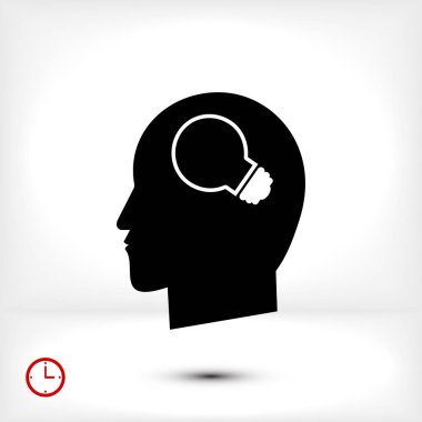 Yaratıcı fikirler ampul kavramı simgesi