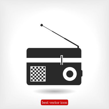 radyo düz simgesi