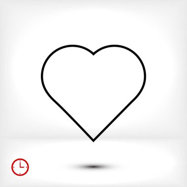 kalp düz simgesi