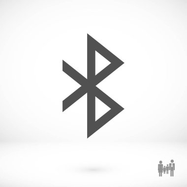 Bluetooth düz simgesi