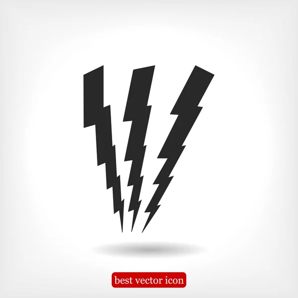 Lightning platte pictogram — Stockvector