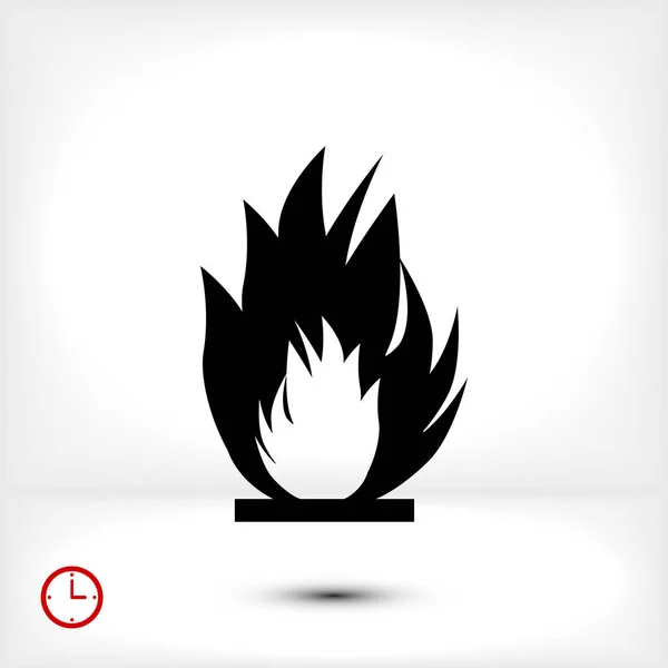 Fire flat icon — Stock Vector