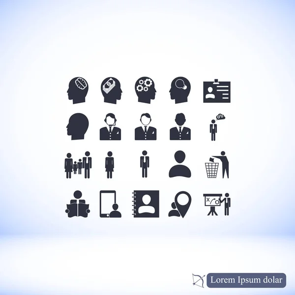 Zakenman icons set — Stockvector