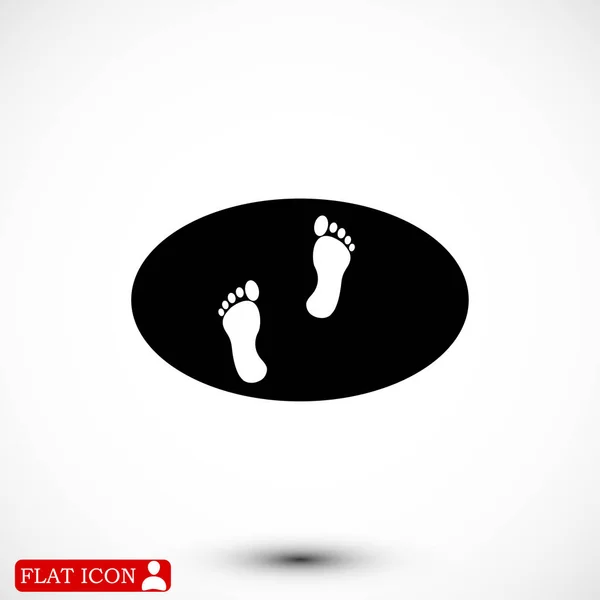 Footprints flat icon — Stock Vector