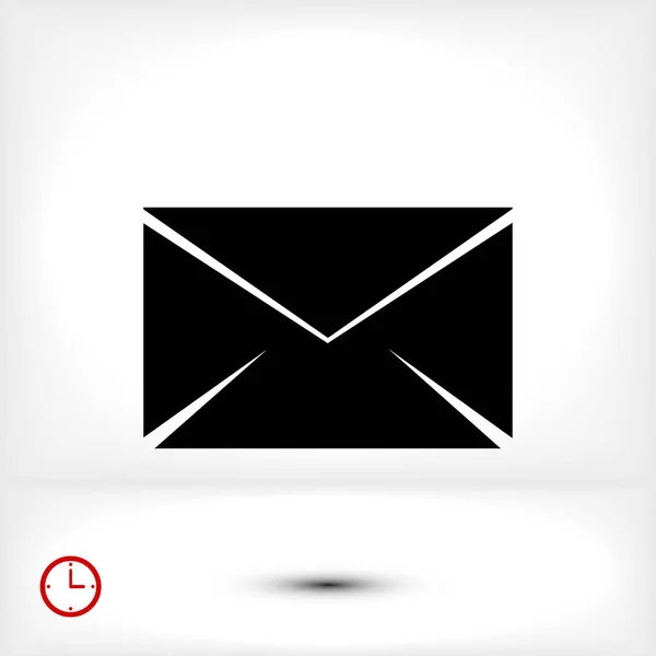 Icône enveloppe noire — Image vectorielle