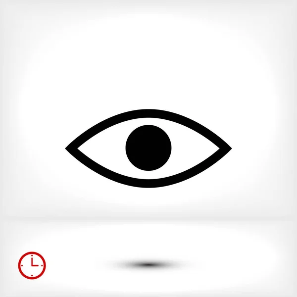 Ícone de olho plano aberto —  Vetores de Stock