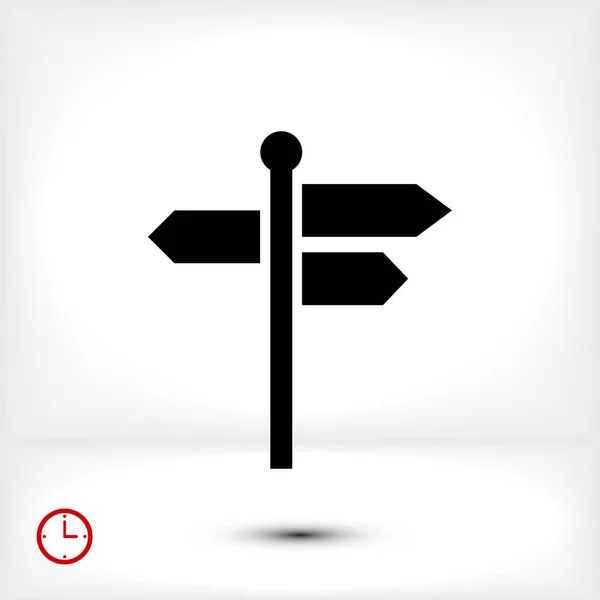 Signalisation icône plate — Image vectorielle