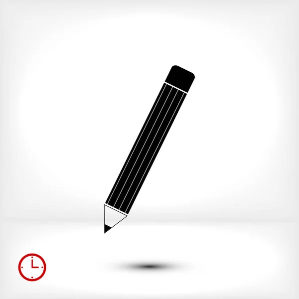 Bleistift flach Symbol — Stockvektor