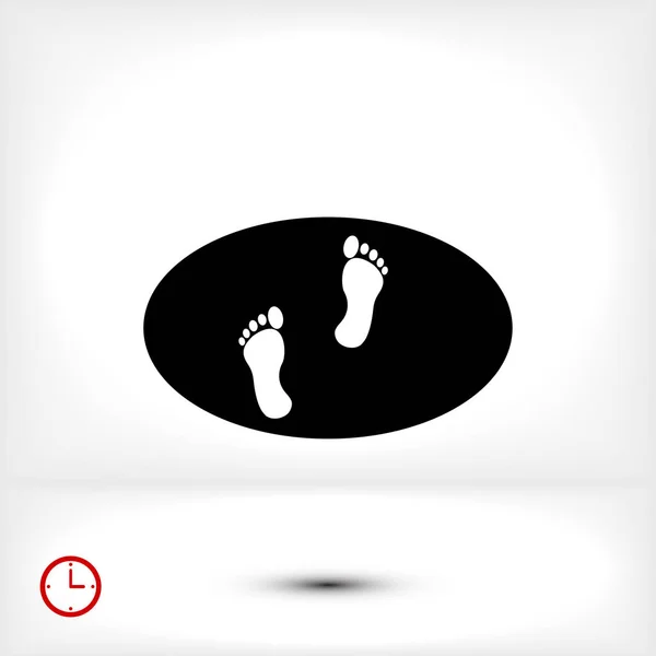 脚印平面图标 — 图库矢量图片