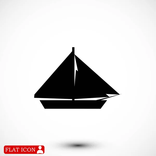 Ikona člunu plachtu — Stockový vektor