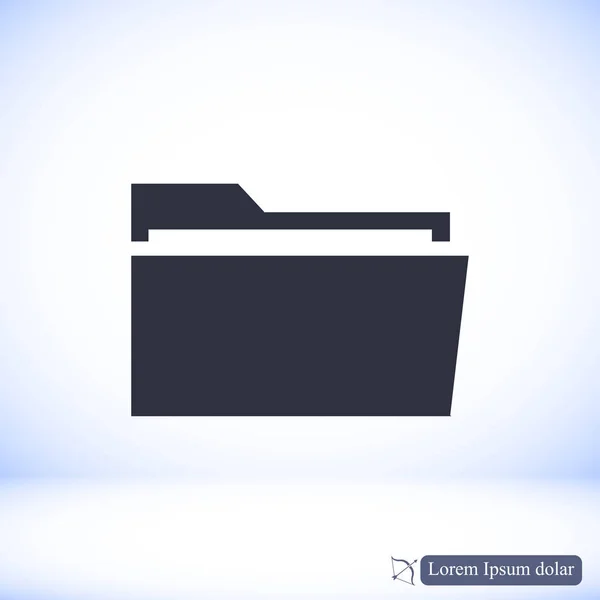 Icono de carpeta simple — Vector de stock