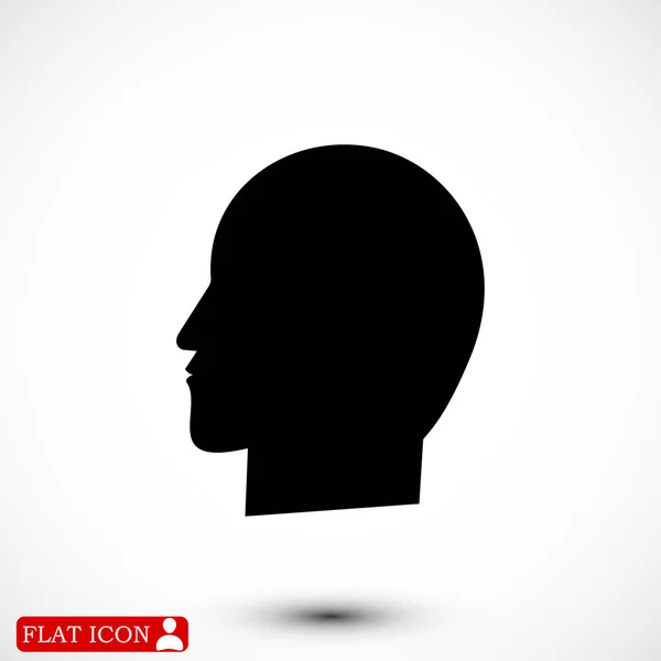 Icono cabeza masculina — Vector de stock