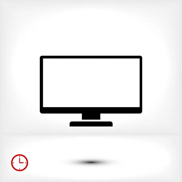 Ikona ploché TV — Stockový vektor