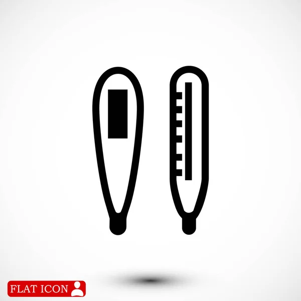 Thermometer platte pictogram — Stockvector