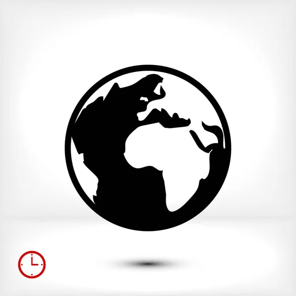 Icône Globe simple — Image vectorielle