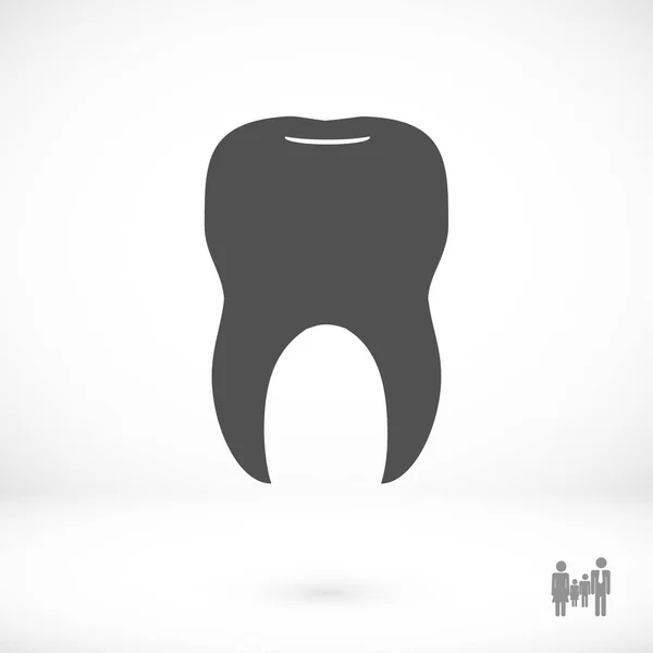 Tooth flat icon — Stock Vector