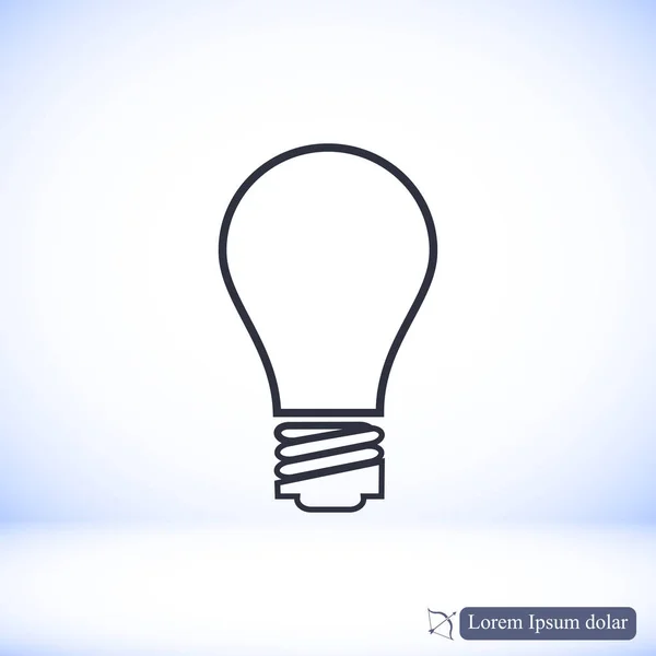 Simple light bulb icon — Stock Vector