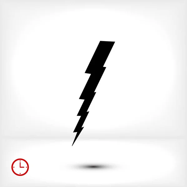 Trueno tormenta relámpago icono — Vector de stock