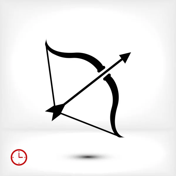 Cupid's bow with arrow — Stock Vector