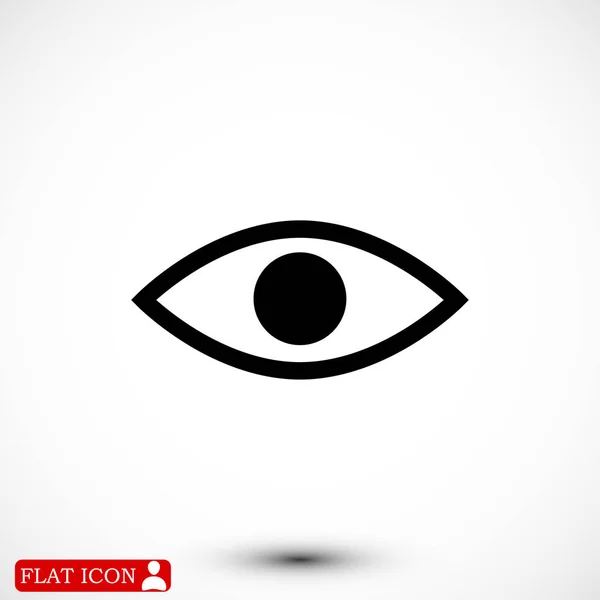 Icono plano de ojo abierto — Vector de stock