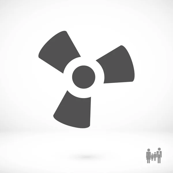 Ventilador preto e ícone de hélice — Vetor de Stock