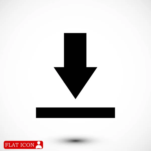 Icona del pulsante di download — Vettoriale Stock