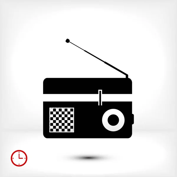 Icono plano de radio — Vector de stock