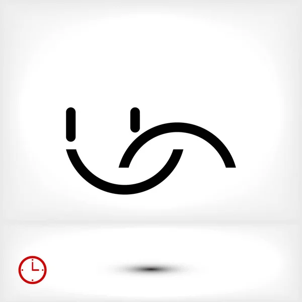 Glimlach platte pictogram — Stockvector