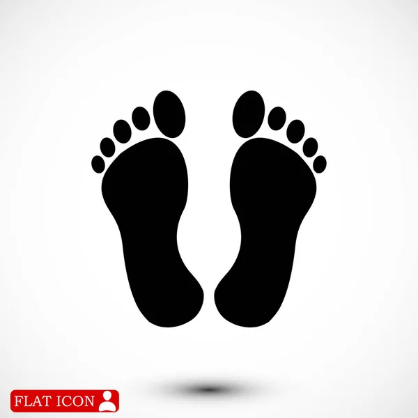 Feet flat icon — Stock Vector