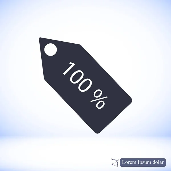 Ikona značky 100 % — Stockový vektor